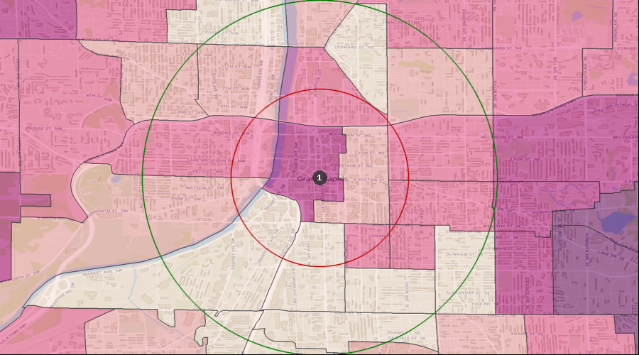 Grand Rapids, Michigan - Lifestyle Behaviors – Household Entertainment/Recreation Average Expenditure